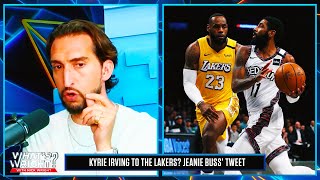 Kyrie Irving will join the Lakers \& the issue with Jeanie Buss’ Tweet about Kobe | What’s Wright?