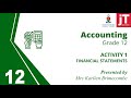 Gr 12 Accounting - Financial Statements - Activity 1