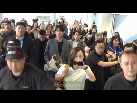 玄彬 Hyun Bin (현빈) 金泰坪 Kim Tae Pyung (김태평) Arrived Hong Kong Airport 20190510 @520stars