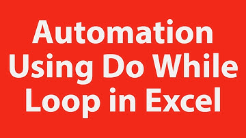 Automation using do while loop Excel
