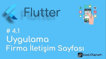 4.1 - Firma İletişim Sayfası - Sıfırdan Flutter ile Uygulama Geliştirme