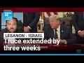Lebanon - Israel: Truce extended by three weeks • FRANCE 24 English