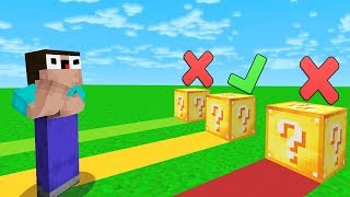 NOOB DO NOT CHOOSE THE WRONG LUCKY BLOCK in MINECRAFT!