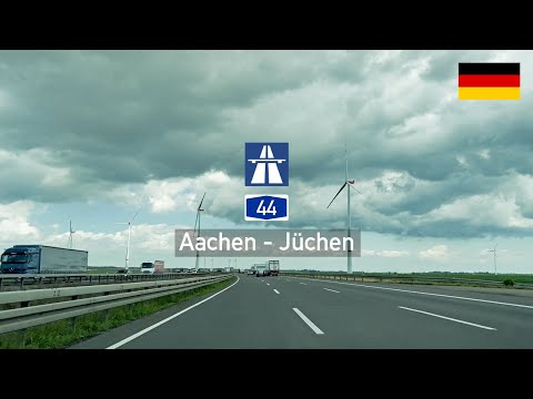 Driving in Germany: Autobahn A44 from Aachen to Jüchen
