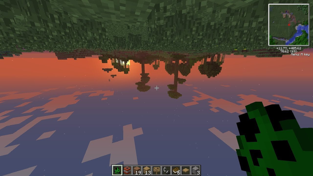 Minecraft but the world is flipped...