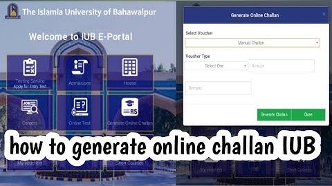 How to generate online challan || IUB-E portal || fabiha vlogs