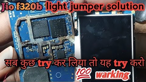 jio f320b display light jumper