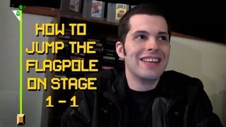 How to Jump Over the Flagpole on stage 1-1 in Super Mario Bros