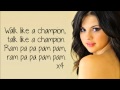 Selena Gomez - Like a Champion *LYRICS HD* NOT PITCHED