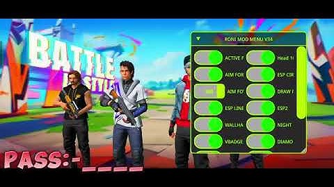 RONI MOD MENU V34 || OB48 FF | FREE FIRE MOD MENU | MOD MENU | FF CONFIG- RONI MOD MENU-ANTI BAN 100