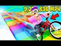 GOING 9,256,836 MPH ON ROBLOX BIKE OBBY! (WE BECOME THE FASTEST!)