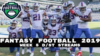 2019 Fantasy Football: Week 5 Defense Streams (D/ST Pickups) screenshot 1