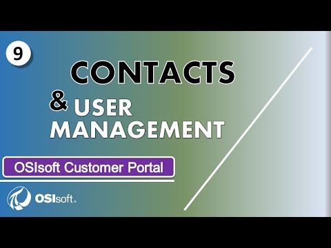 OSIsoft Customer Portal - Contacts & User Management