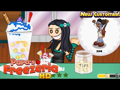 Papa's Freezeria HD Day 76 New Customer Cletus Customer Cravings Mini Game