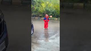 Happiness Is… Dancing in the Rain 🌧️ | Cute Kid Video #rain #monsoon #cutekids #happykid #rainydays