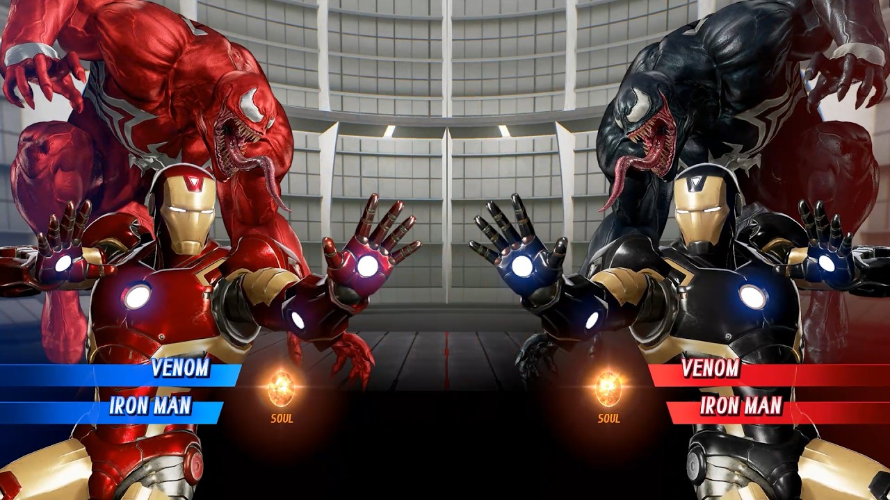 Red Venom & Iron Man VS Venom & Grey Iron Man - Marvel vs Capcom ...