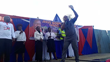 pastor Tumaini ministering crusade kaptembwo