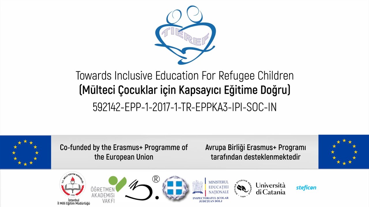 TIEREF, Mülteci Çocuklar için Kapsayıcı Eğitime Doğru KA3 Projesi