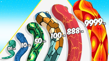 Snake Run Evolution - Level Up Snake Max Level ASMR Satisfying Gameplay