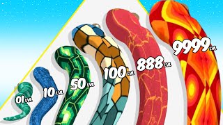 Snake Run Evolution - Level Up Snake Max Level ASMR Satisfying Gameplay screenshot 4
