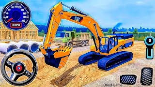 Transporting Heavy Excavator Road Construction - City Road Construction Game - Android Gameplay screenshot 1