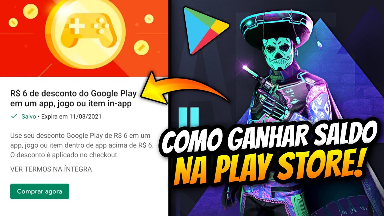 Como ganhar dinheiro de graça pra gastar na Google Play Store? 