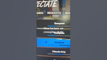How to turn on crossplay skate