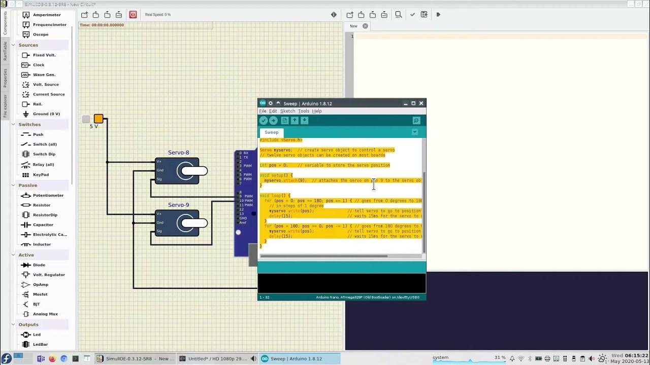 SimulIDE to Arduino UNO Example - YouTube