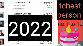 Richest person 2022||Top 10 rich of the world||Top 5 rich people in 2022 #2022richestperson #elonmsk