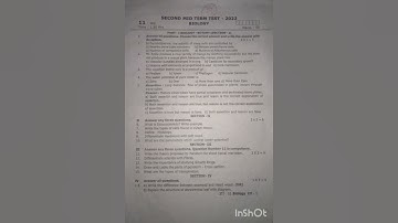 11th botany second mid term question paper