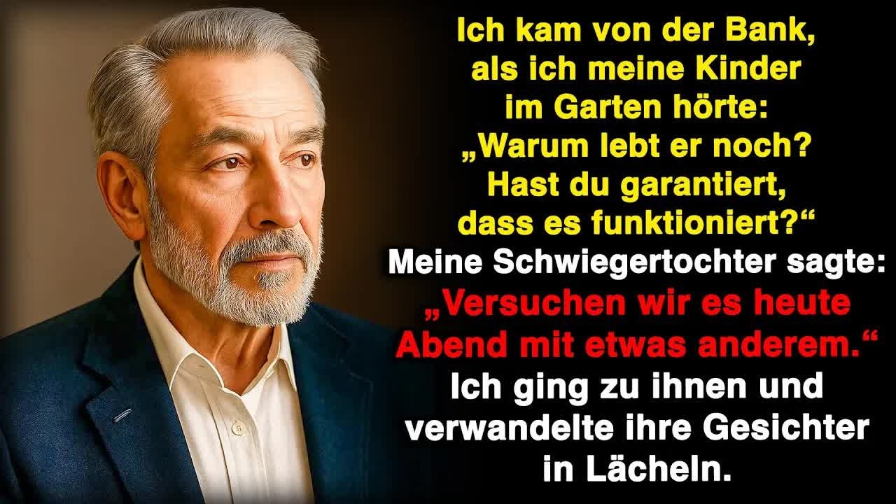Ich trat in den Hof und hörte meine Kinder： „Warum lebt er noch？“ Ich ging rein und