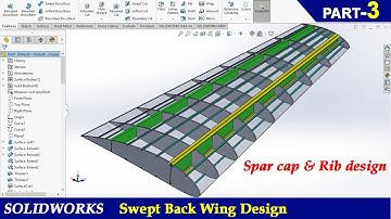 Solidworks Swept back wing design Part 3 - Tutorial for beginners