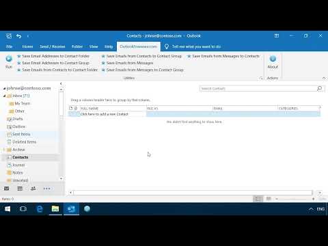 Save Email Addresses from Outlook Messages to Contacts