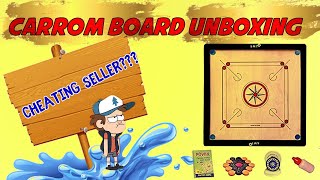 Carrom Board unboxing || Premium 32inch Round Pocket Carrom Board screenshot 1