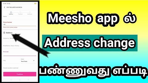 How to change address on meesho app / Meesho address change in tamil/Add  delivery address in tamil