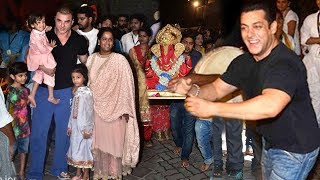 Salman Khan's Ganpati Visarjan 2018 Full INSIDE & Outside Video Of House Galaxy,Bandra