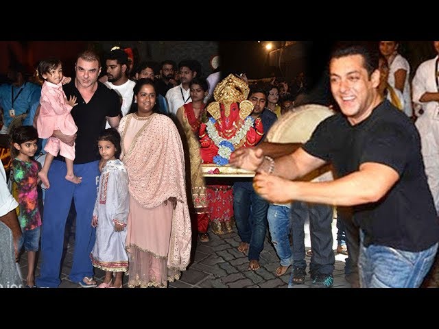 Salman Khan S Ganpati Visarjan 2018 Full Inside Outside