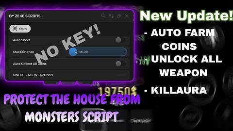 [NEW🧟] UNLOCK ALL, KILLAURA, AUTOFARM | Protect The House From Monsters Script🧟