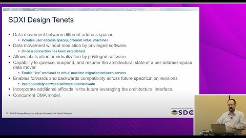 SDC2022 – SDXI Internals and its Journey Towards Standardizing Memory to Memory Data Movement
