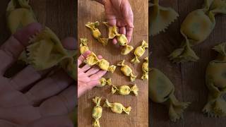 Caramelle #ravioli , shaped like wrapped candies #homemadepasta #pastamaking #pasta #recipe