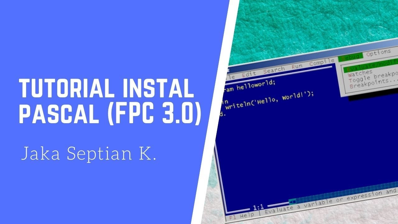 Tutorial Instalasi pascal komplit - YouTube
