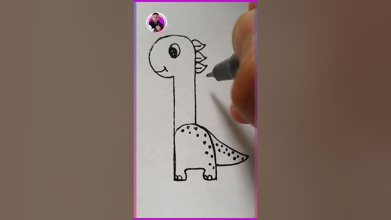 Como desenhar um dinossauro com a letra d #desenhosfaceis #desenhocoml