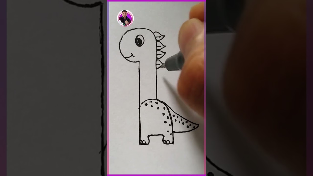 Como desenhar um dinossauro com a letra d #desenhosfaceis #desenhocoml