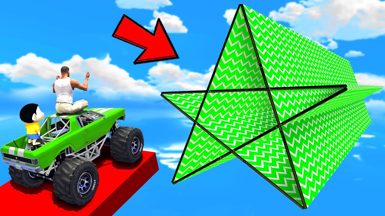 SHINCHAN AND FRANKLIN TRIED THE SPEED BOOSTER STAR PARKOUR CHALLENGE ...