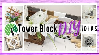 Tower Block DIYS //  Dollar Tree Crafts