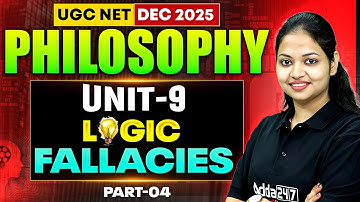 UGC NET Philosophy | UGC NET Philosophy Unit 9 Logic By Tejasvi Mam