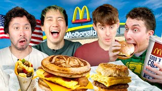 Brits try American McDonald's Breakfast for the first time! (ft. Ryan & Steven)