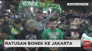 Ratusan Bonek Serbu Jakarta