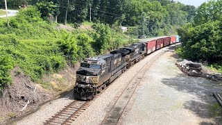 Chasing a Pretty Big NS 136 with a Dash 9 Leading. 5/26/2024