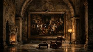 focus music for studying & reading | calm classical string quartet by a warm fireplace